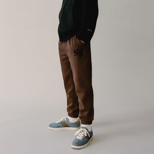 Zara New York NY Mink Latte Coffee Brown Jogger Sweatpants Boys Kids Size 6